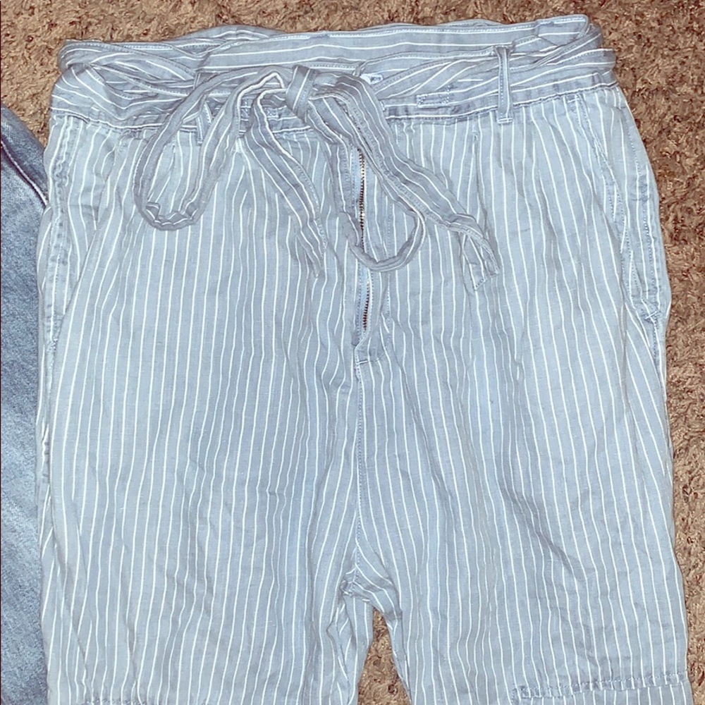 Marc Jacobs linen high waist striped jean trouser
